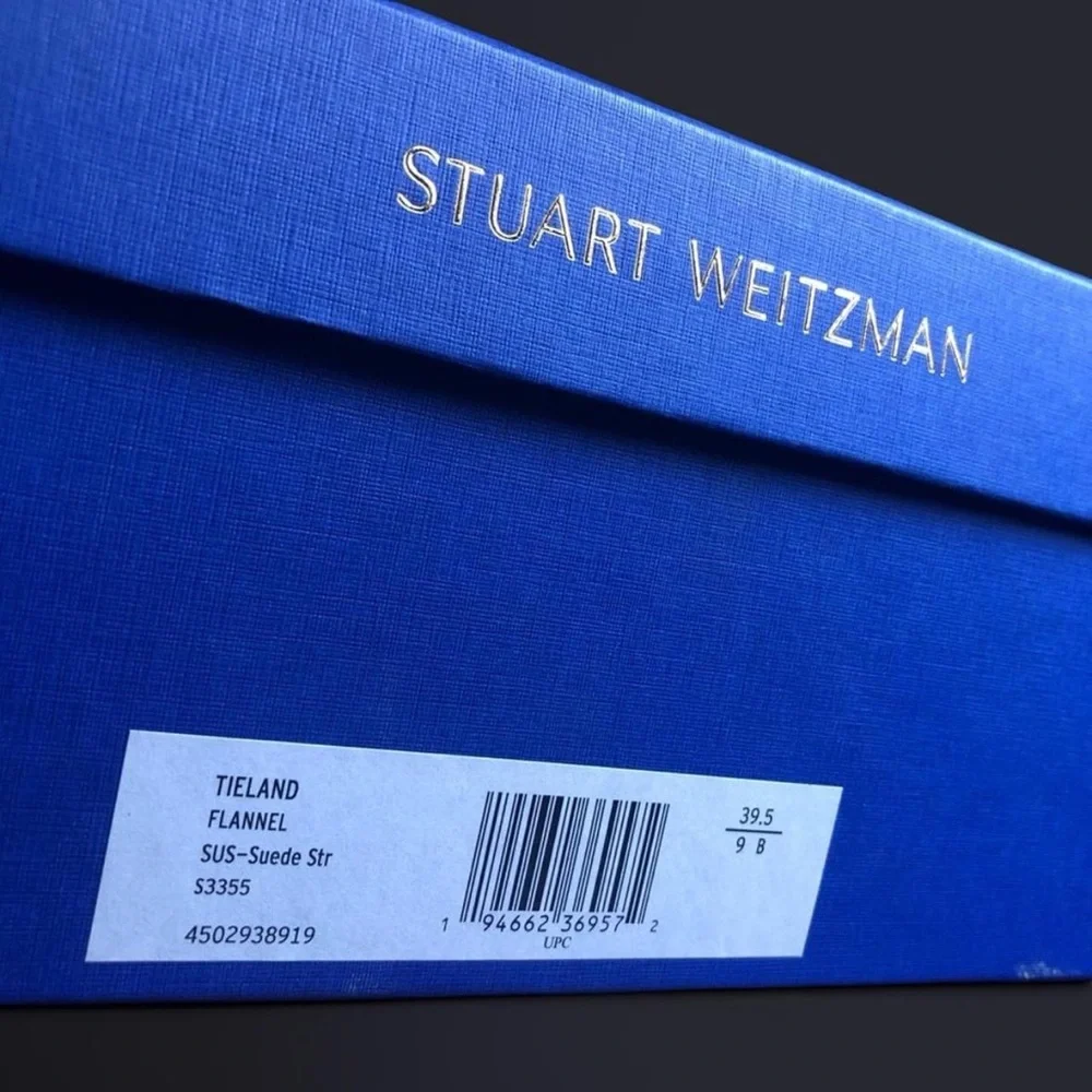 Stuart Weitzman Tieland Over the Knee Tall Flannel Grey Gray Suede Stretch Boots